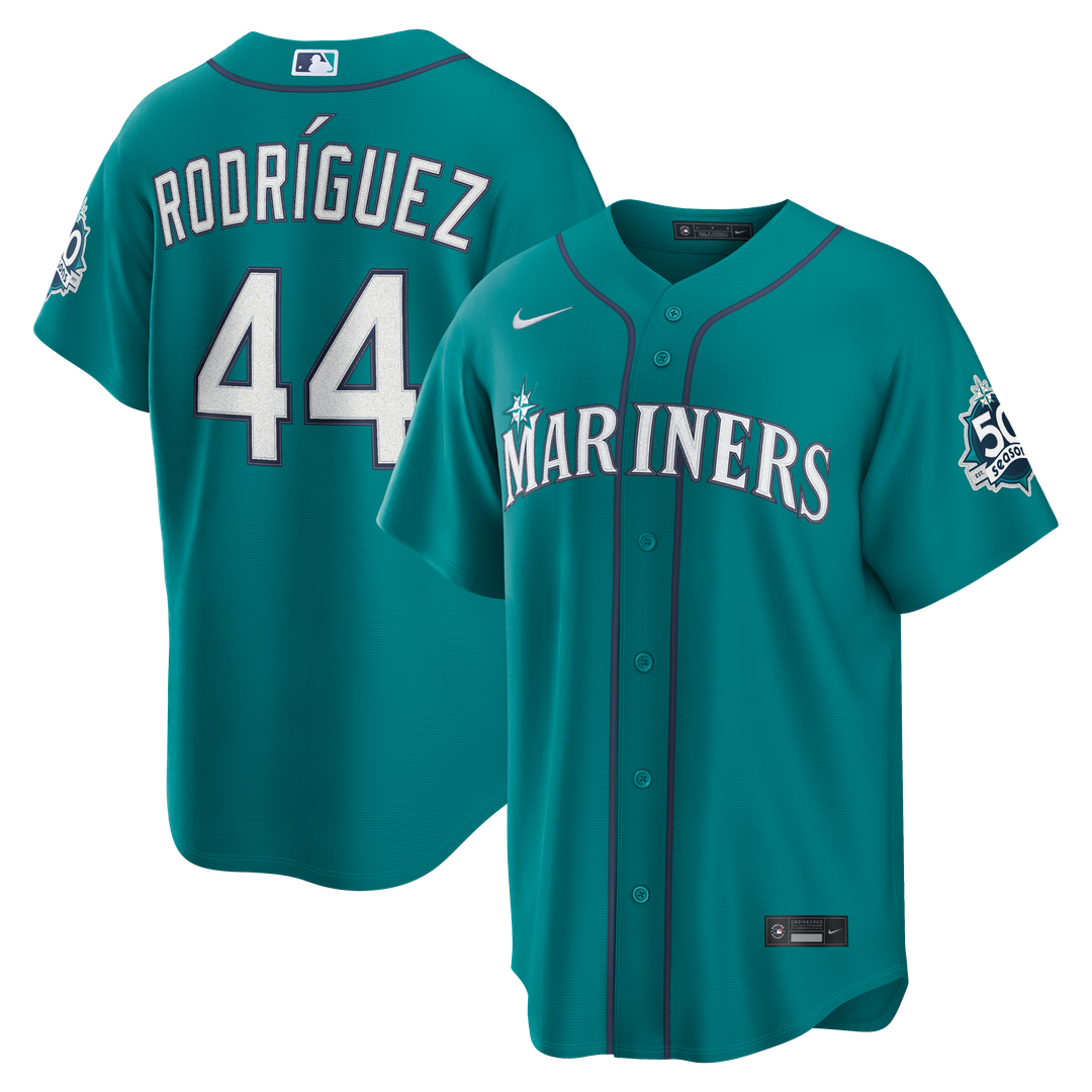 Julio Rodríguez Seattle Mariners Nike Home Stadium 50th Season Patch Jersey - White | MLB Fan Gear
