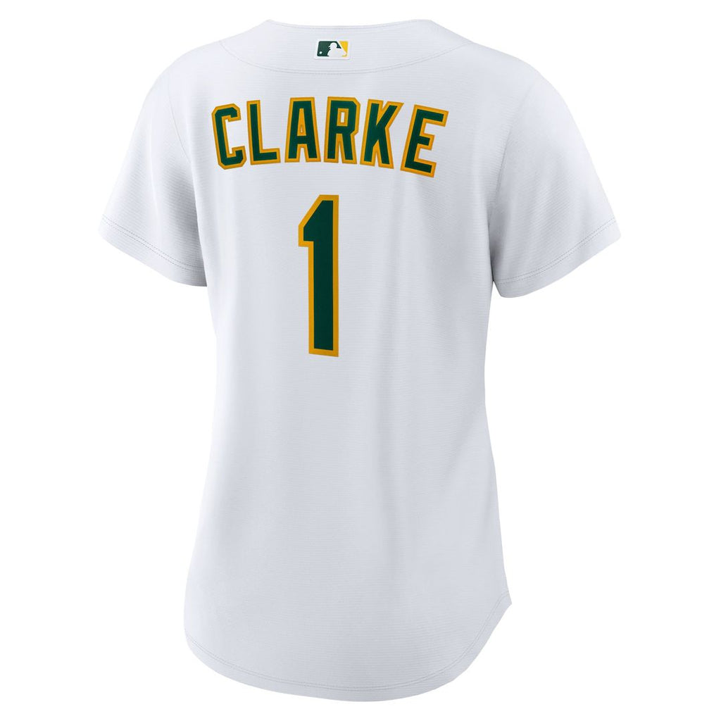 Denzel Clarke Athletics Nike Women's Home Replica Jersey - White | MLB Fan Gear