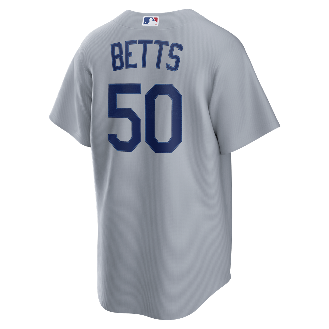 Mookie Betts Los Angeles Dodgers Nike Road Replica Jersey - Gray | MLB Fan Gear