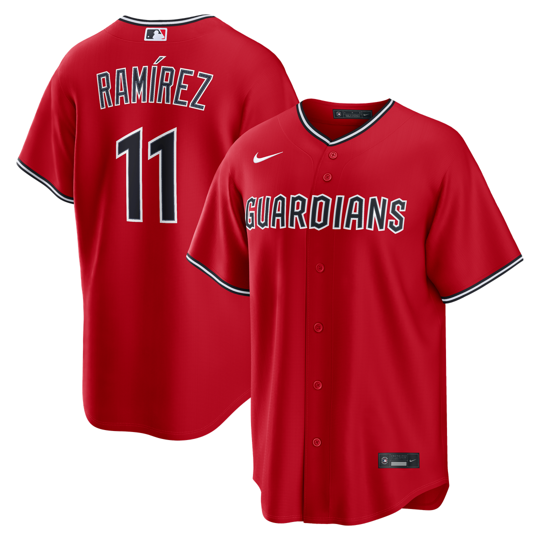 José Ramírez Cleveland Guardians Nike Alternate Replica Jersey - Red | MLB Fan Gear