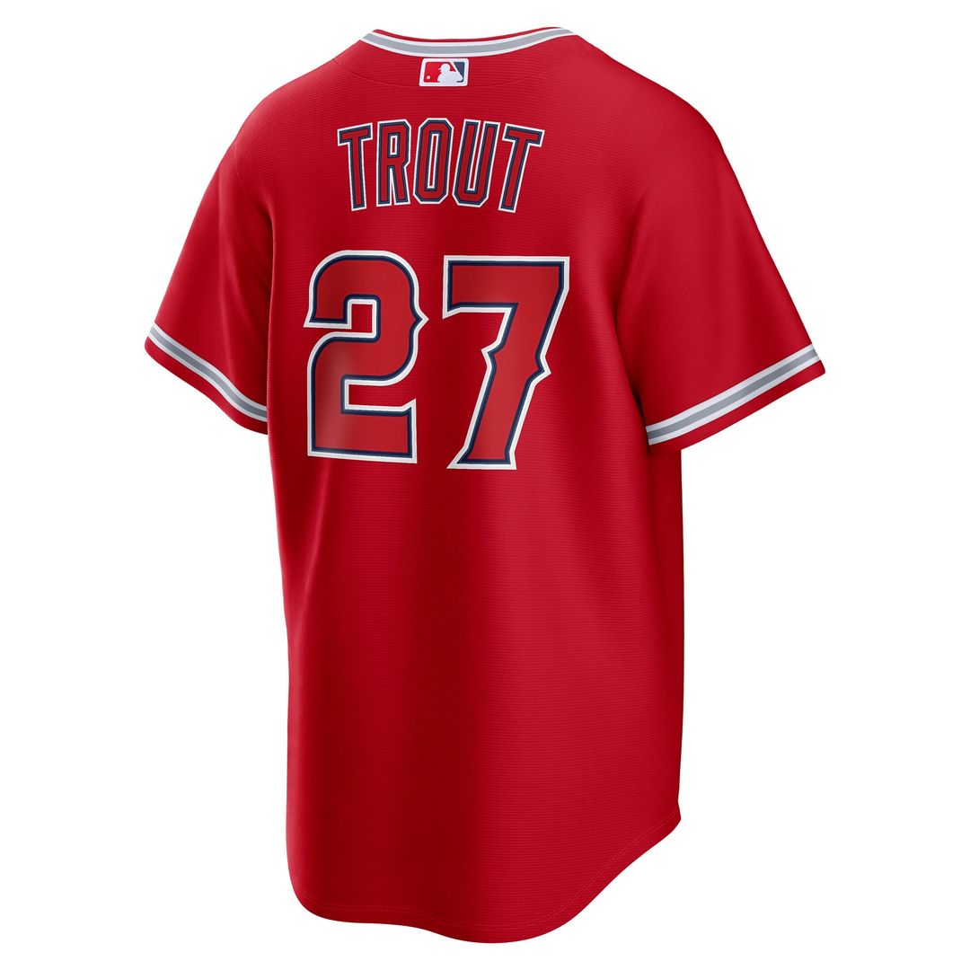 Mike Trout Los Angeles Angels Nike Alternate Replica Jersey - Red | MLB Fan Gear