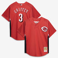 Ken Griffey Jr. Cincinnati Reds Mitchell & Ness Authentic Batting Practice Jersey - Red | MLB Fan Gear