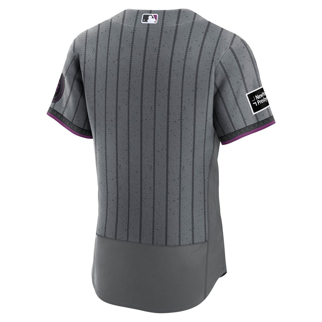 New York Mets Nike City Connect Authentic Sponsor Patch Jersey - Gray | MLB Fan Gear