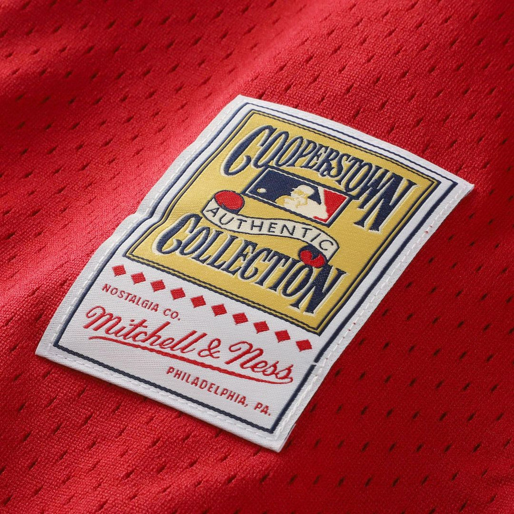 Barry Larkin Cincinnati Reds Mitchell & Ness Cooperstown Collection Mesh Batting Practice Button-Up Jersey - Black | MLB Fan Gear