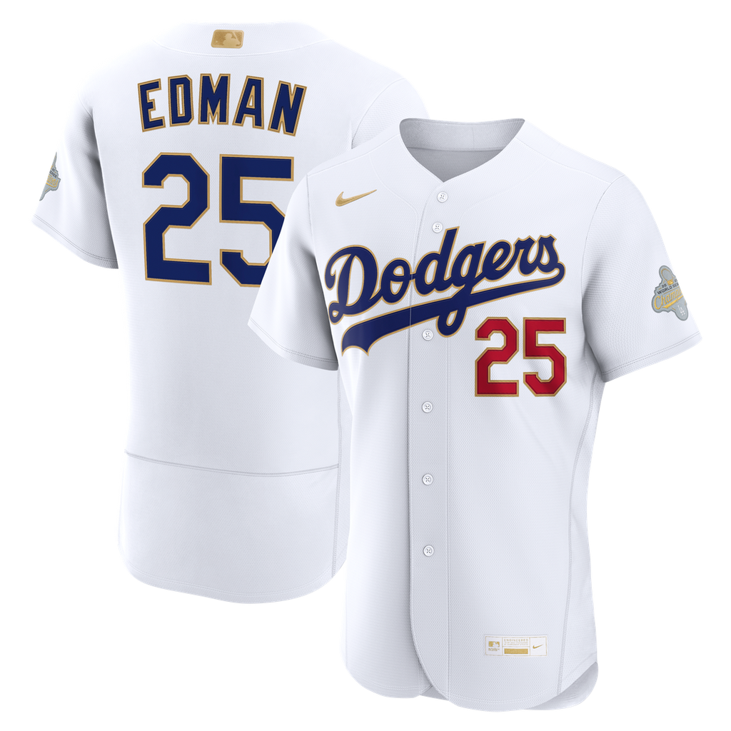 Tommy Edman Los Angeles Dodgers Nike 2026 Gold Collection Authentic Jersey - White | MLB Fan Gear