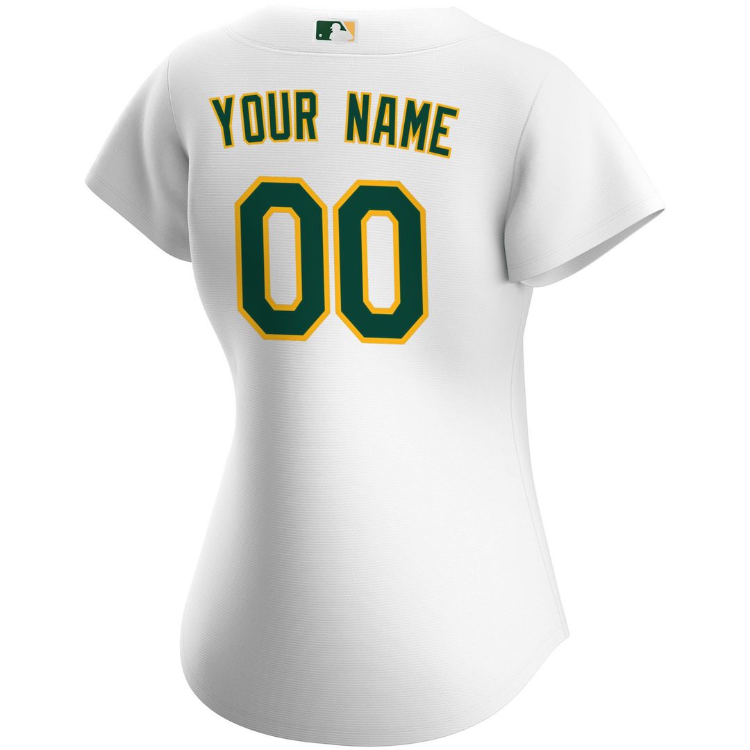 Athletics Nike Women's Home Replica Custom Jersey - White | MLB Fan Gear
