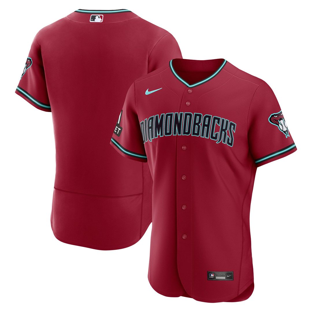 Arizona Diamondbacks Nike Alternate 2 Authentic Jersey - Crimson | MLB Fan Gear