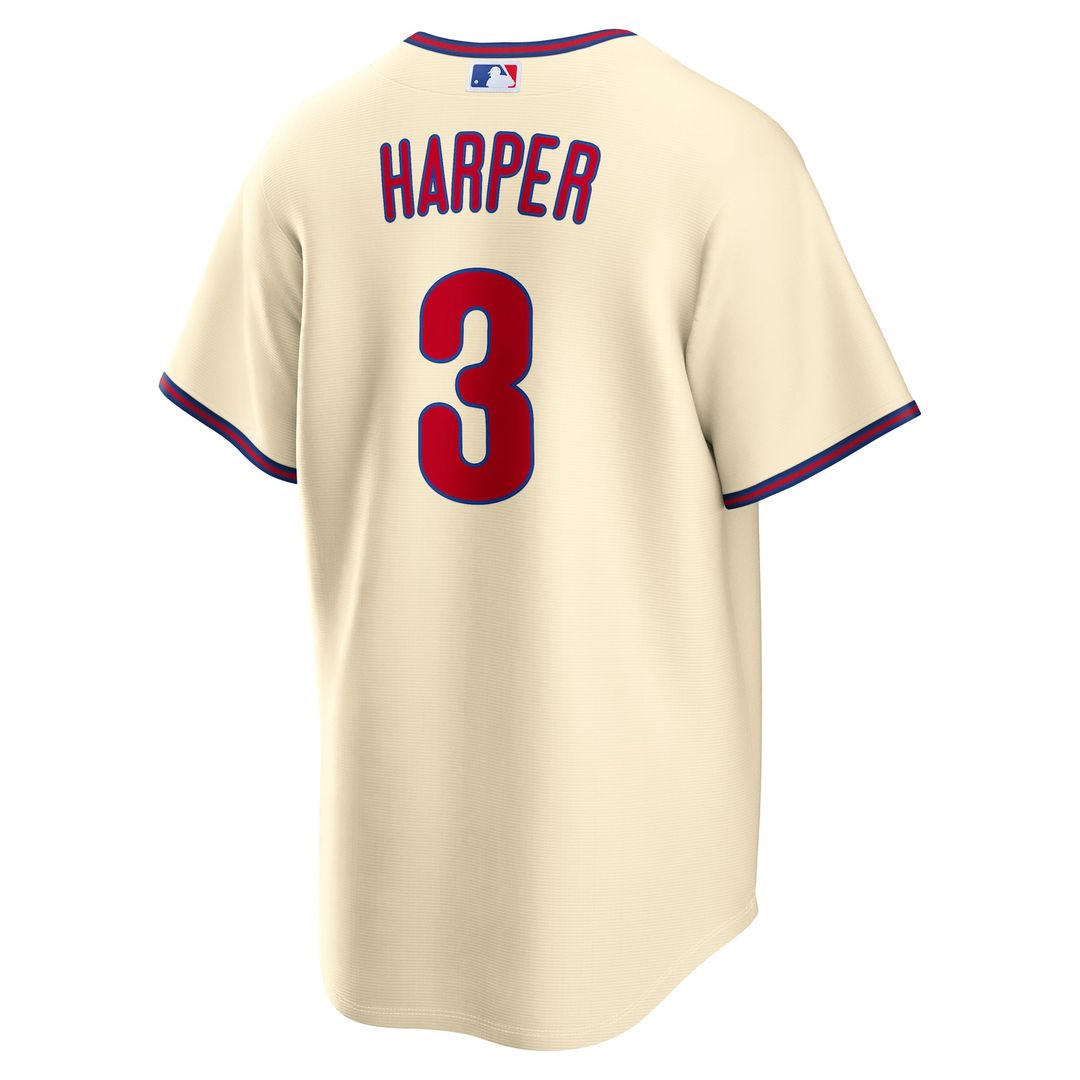 Bryce Harper Philadelphia Phillies Nike Alternate Replica Jersey - Cream | MLB Fan Gear
