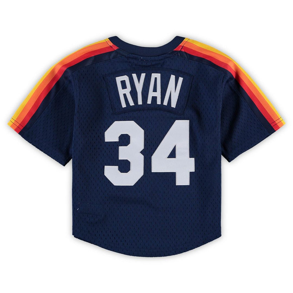 Nolan Ryan Houston Astros Mitchell & Ness Preschool & Toddler Cooperstown Collection Mesh Batting Practice Jersey - Navy | MLB Fan Gear