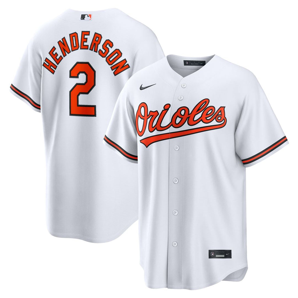Gunnar Henderson Baltimore Orioles Nike Home Replica Jersey - White | MLB Fan Gear