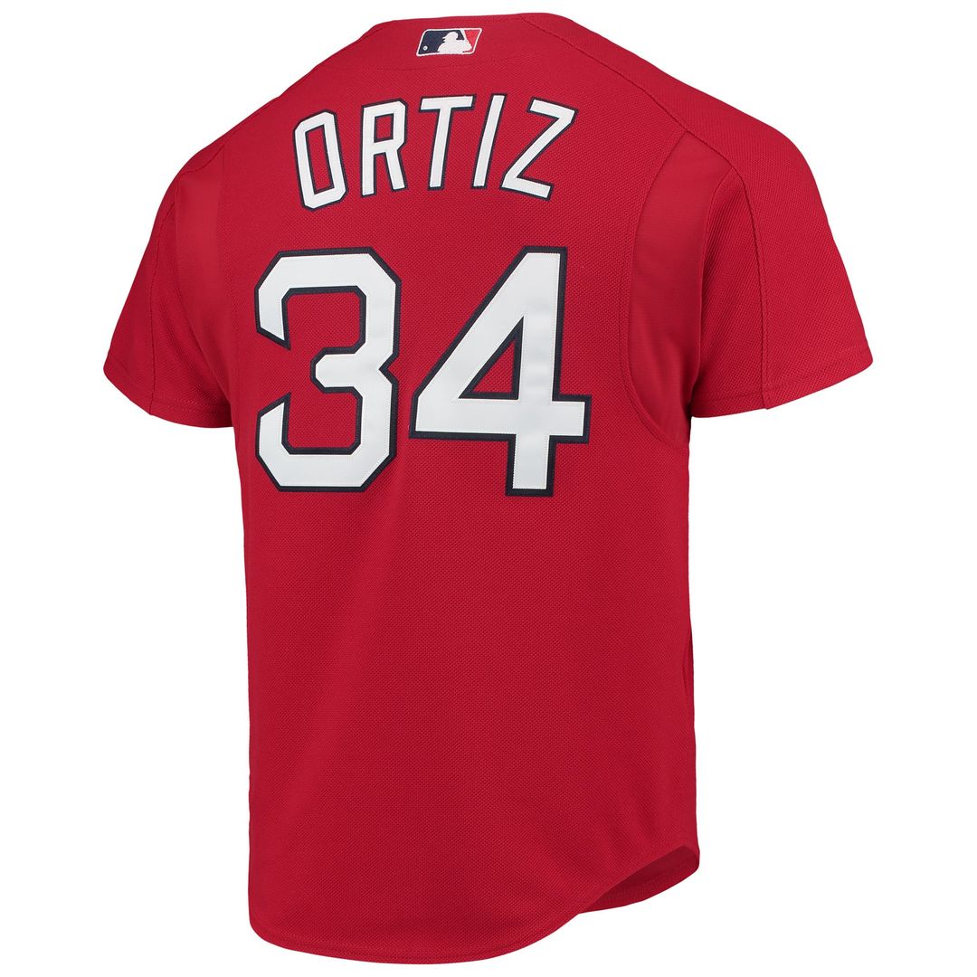 David Ortiz Boston Red Sox Mitchell & Ness Cooperstown Collection Mesh Batting Practice Button-Up Jersey - Red | MLB Fan Gear