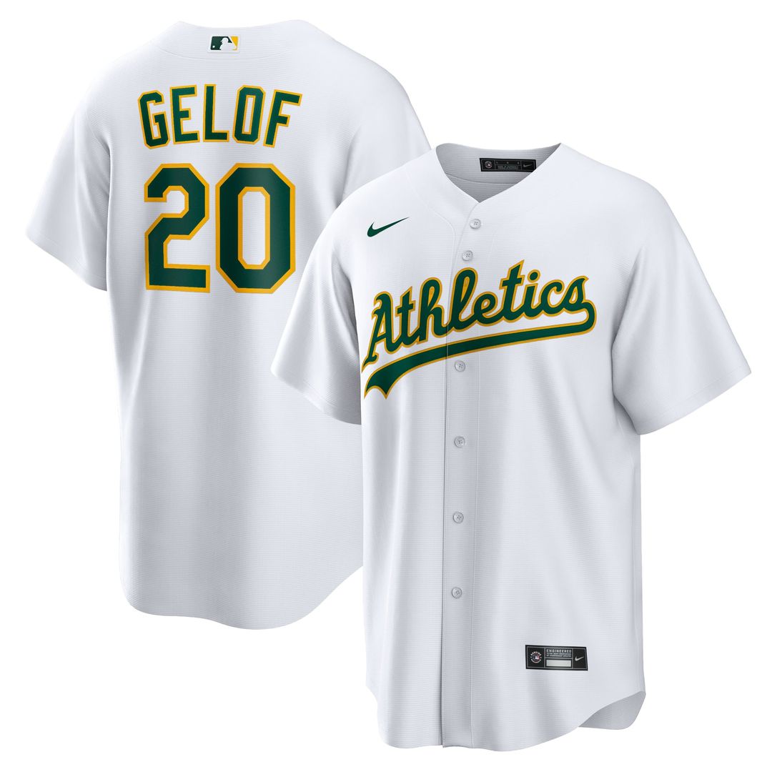 Zack Gelof Athletics Nike Home Replica Jersey - White | MLB Fan Gear