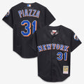 Mike Piazza New York Mets Mitchell & Ness Cooperstown Collection 2000 Batting Practice Jersey - Black | MLB Fan Gear