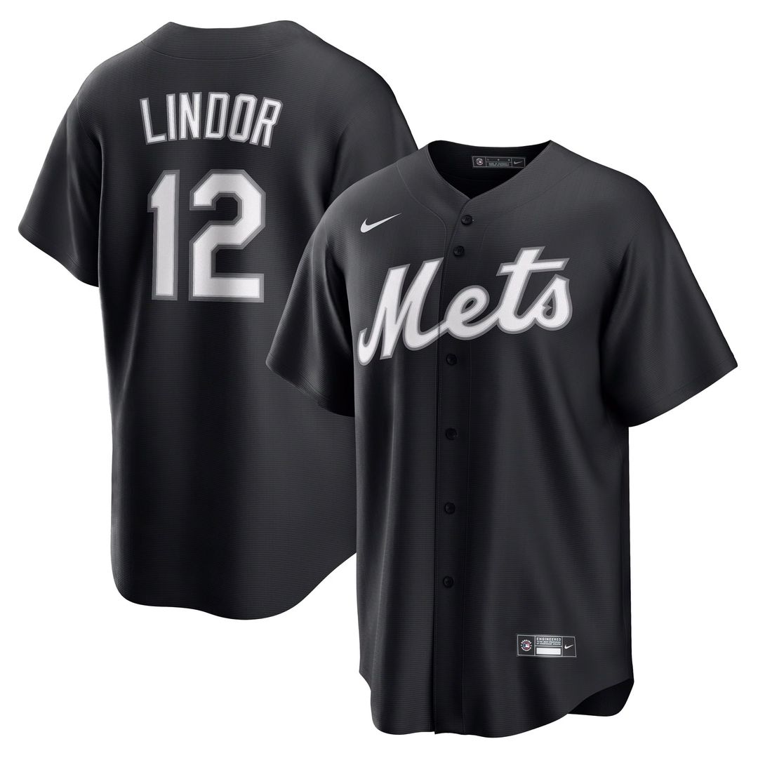 Francisco Lindor New York Mets Nike Replica Player Jersey - Black | MLB Fan Gear
