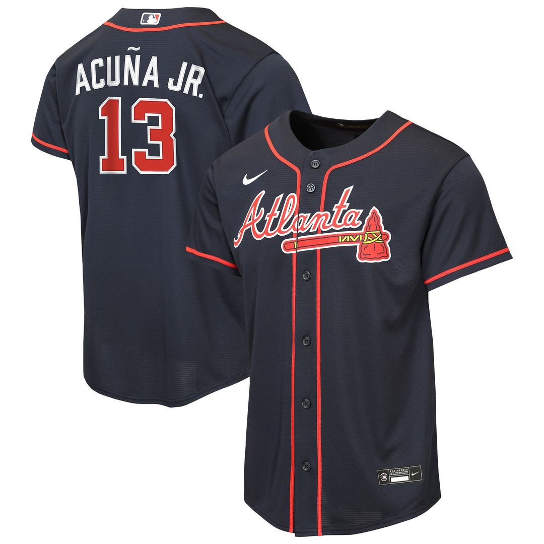Ronald Acuña Jr. Atlanta Braves Nike Youth Road Replica Jersey - Gray | MLB Fan Gear