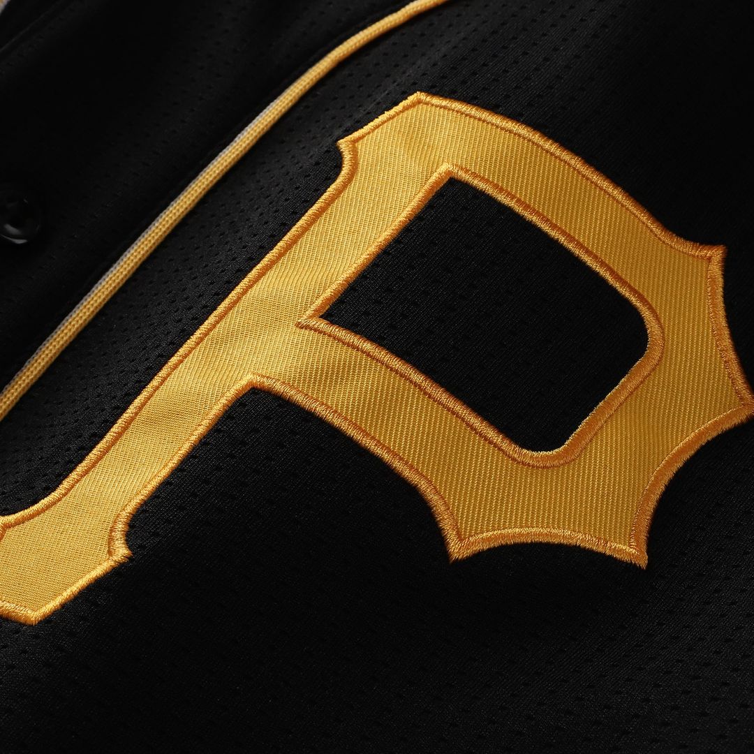 Pittsburgh Pirates Stitches Team Color Full-Button Fashion Jersey - Black | MLB Fan Gear