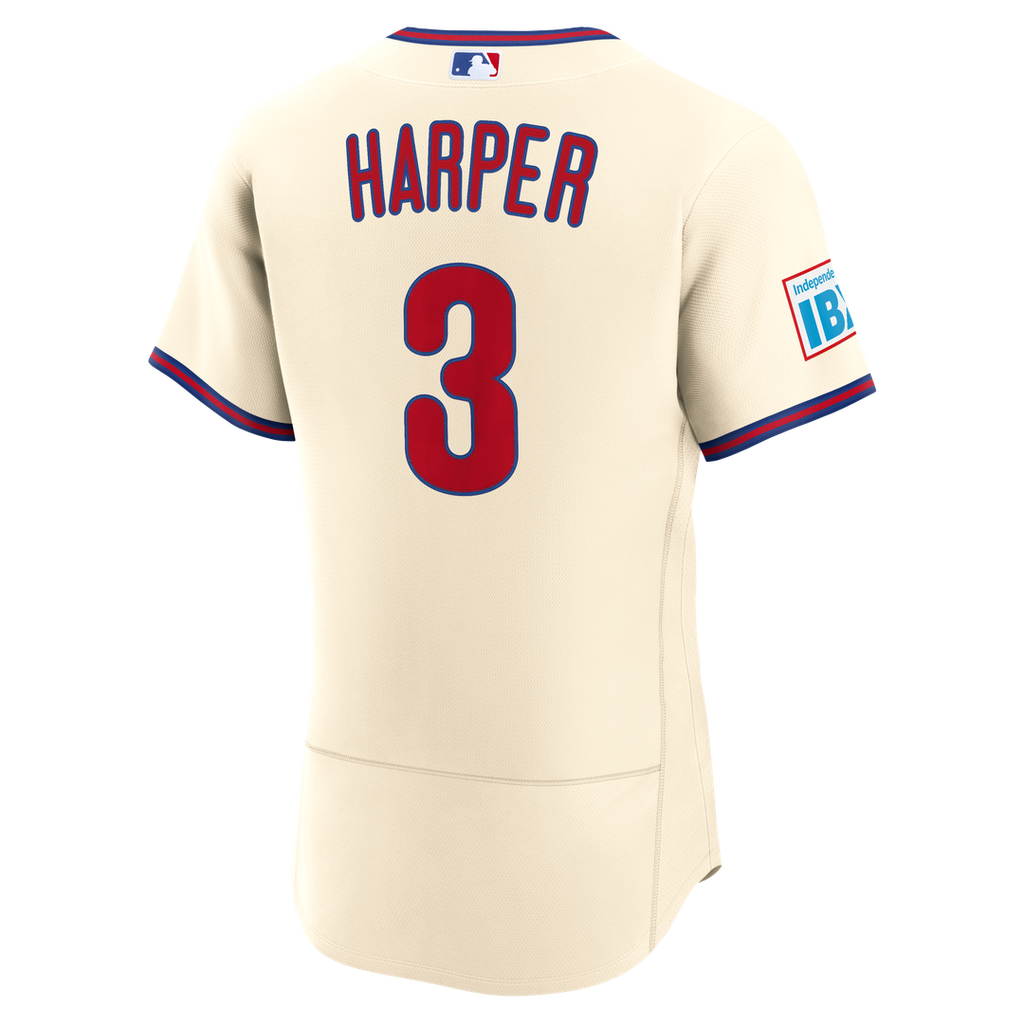 Bryce Harper Philadelphia Phillies Nike Alternate Authentic Sponsor Patch Jersey - Light Blue | MLB Fan Gear