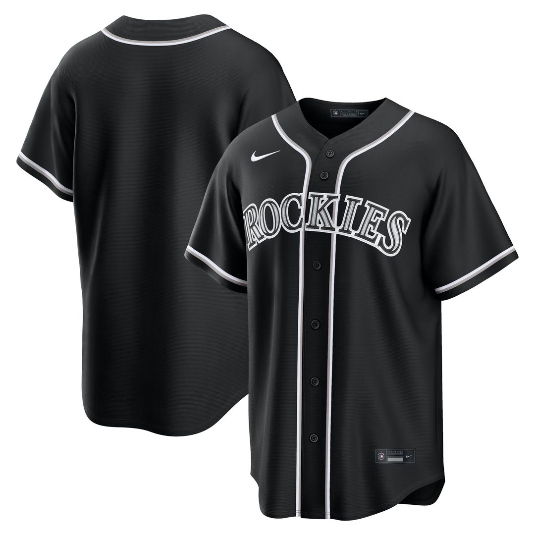 Colorado Rockies Nike Fashion Replica Black Out Jersey | MLB Fan Gear