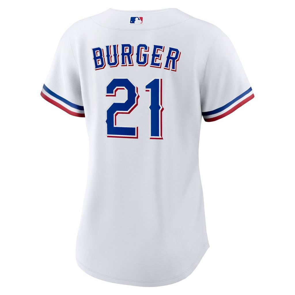 Jake Burger Texas Rangers Nike Women's Home Replica Jersey - White | MLB Fan Gear