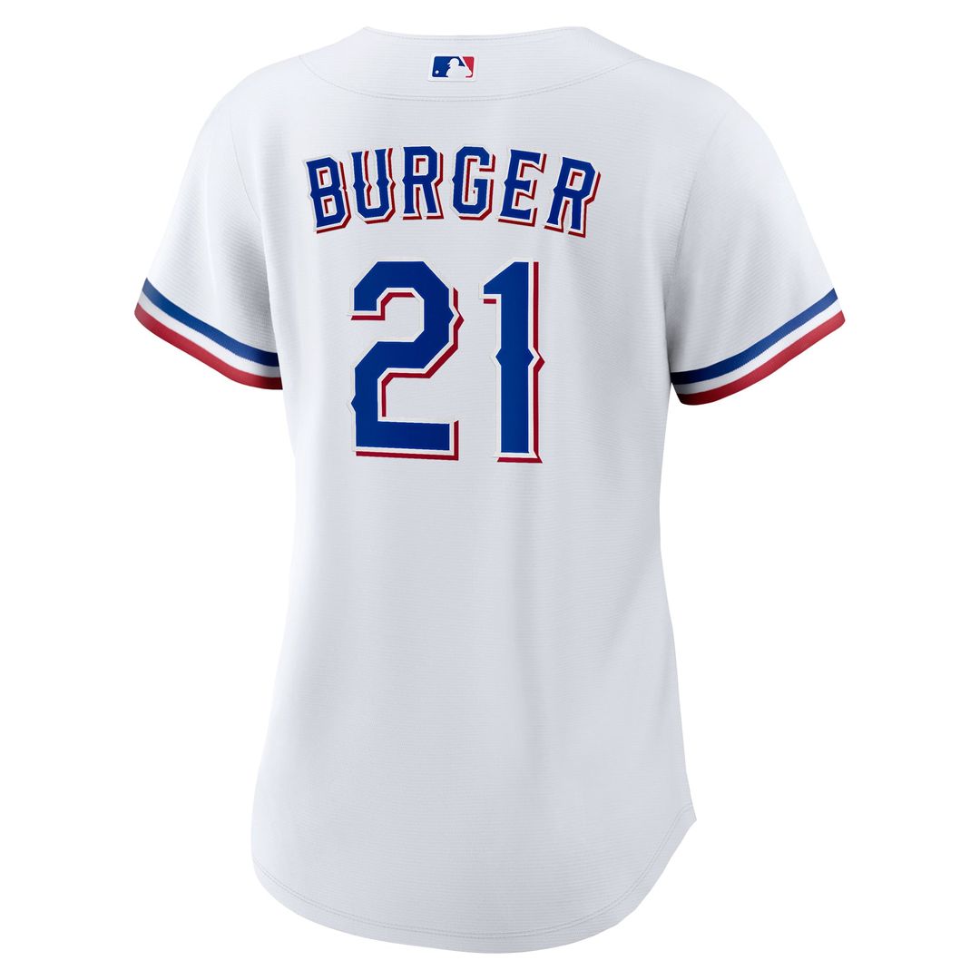 Jake Burger Texas Rangers Nike Women's Home Replica Jersey - White | MLB Fan Gear