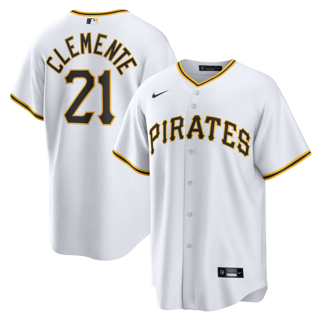 Roberto Clemente Pittsburgh Pirates Nike Home Replica Player Name Jersey - White | MLB Fan Gear