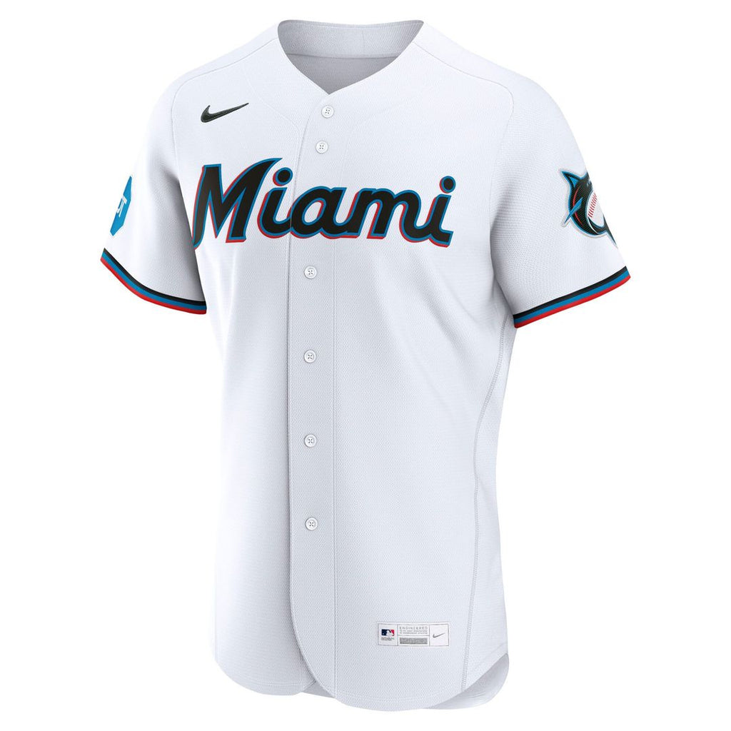 Miami Marlins Nike Home Authentic Jersey - White | MLB Fan Gear