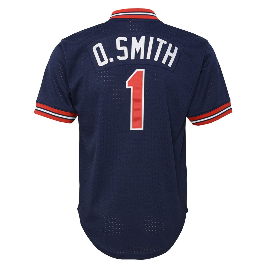 Ozzie Smith St. Louis Cardinals Mitchell & Ness Youth Cooperstown Collection Mesh Batting Practice Jersey - Navy | MLB Fan Gear