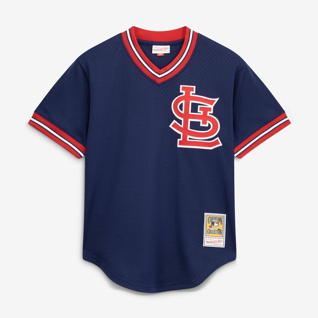 Ozzie Smith St. Louis Cardinals Mitchell & Ness Authentic Batting Practice Jersey - Navy | MLB Fan Gear