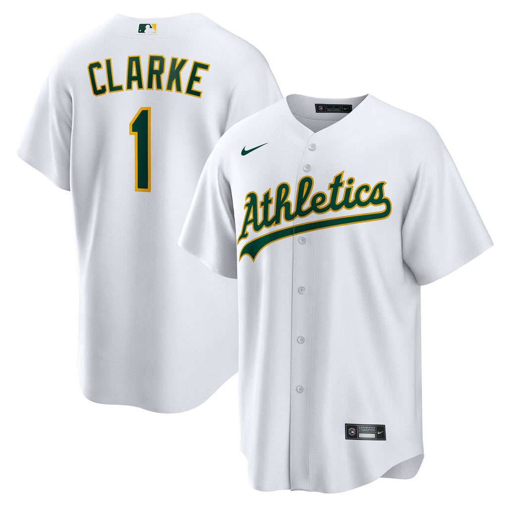 Denzel Clarke Athletics Nike Home Replica Jersey - White | MLB Fan Gear