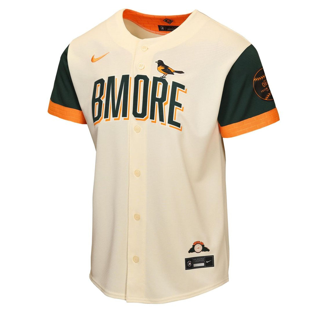 Baltimore Orioles Nike Youth 2026 City Connect Stadium Jersey - Cream | MLB Fan Gear