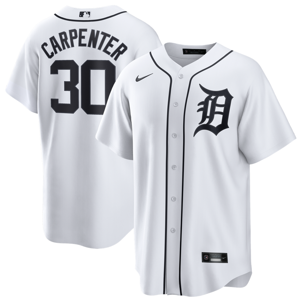 Kerry Carpenter Detroit Tigers Nike Home Replica Jersey - White | MLB Fan Gear