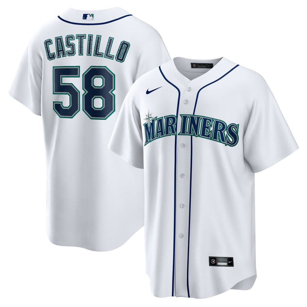Luis Castillo Seattle Mariners Nike Home Replica Jersey - White | MLB Fan Gear