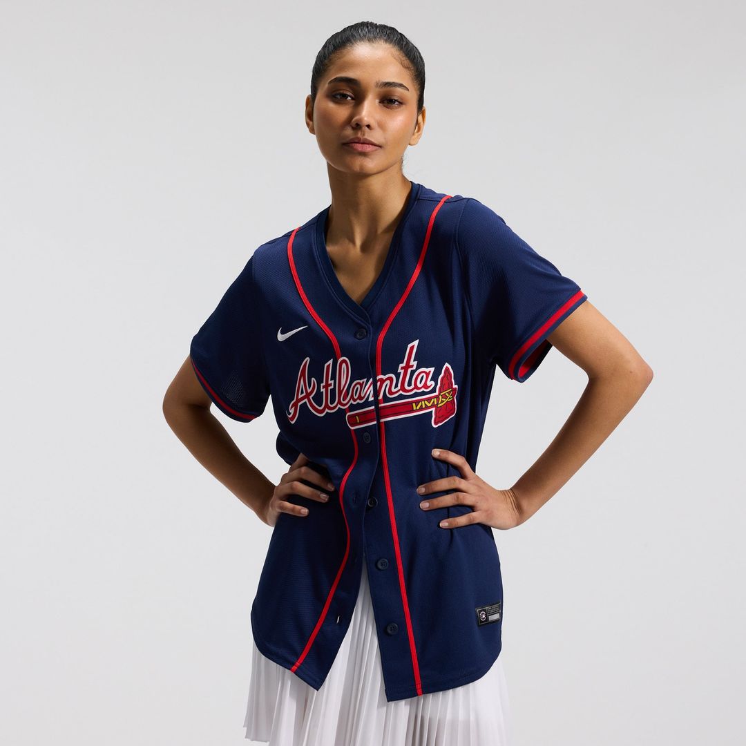 Ronald Acuña Jr. Atlanta Braves Nike Women's Alternate Limited Player Jersey – Navy | MLB Fan Gear