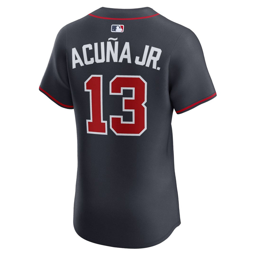 Ronald Acuña Jr. Atlanta Braves Nike Alternate Elite Jersey - Navy | MLB Fan Gear