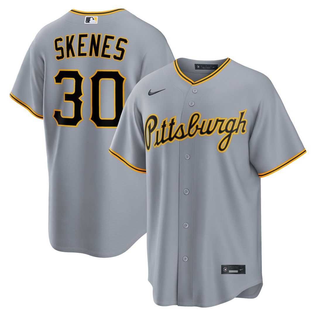 Paul Skenes Pittsburgh Pirates Nike Road Replica Jersey - Gray | MLB Fan Gear