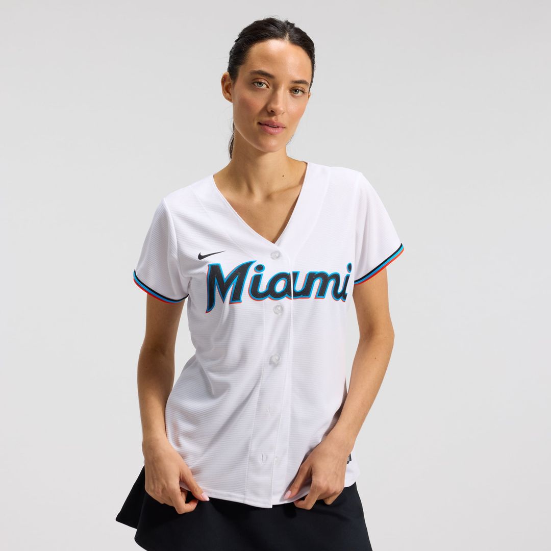 Miami Marlins Nike Women's Replica Team Jersey - White | MLB Fan Gear