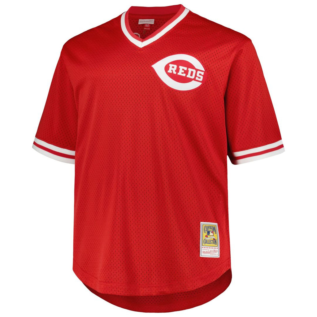 Pete Rose Cincinnati Reds Mitchell & Ness 1984 Cooperstown Collection Mesh Pullover Jersey - Red | MLB Fan Gear