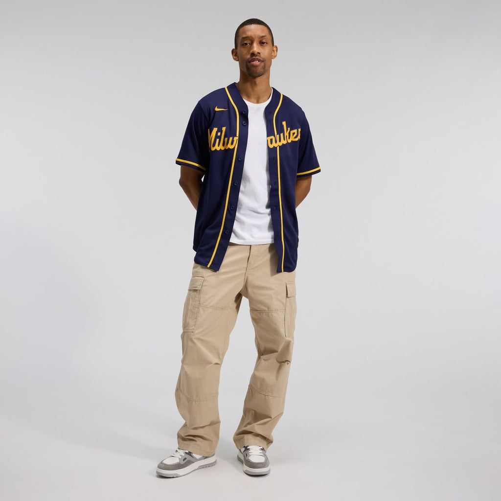 Milwaukee Brewers Nike Alternate Replica Team Jersey - Navy | MLB Fan Gear