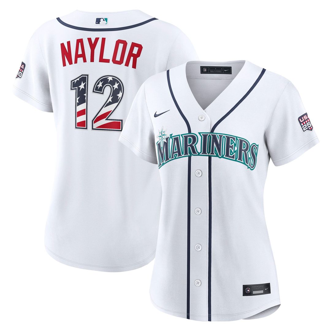 Josh Naylor Seattle Mariners Nike Women's USA 250 Fourth of July Home Stadium Jersey - White | MLB Fan Gear