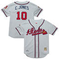 Chipper Jones Atlanta Braves Mitchell & Ness 1995 Throwback Authentic Jersey - Gray | MLB Fan Gear