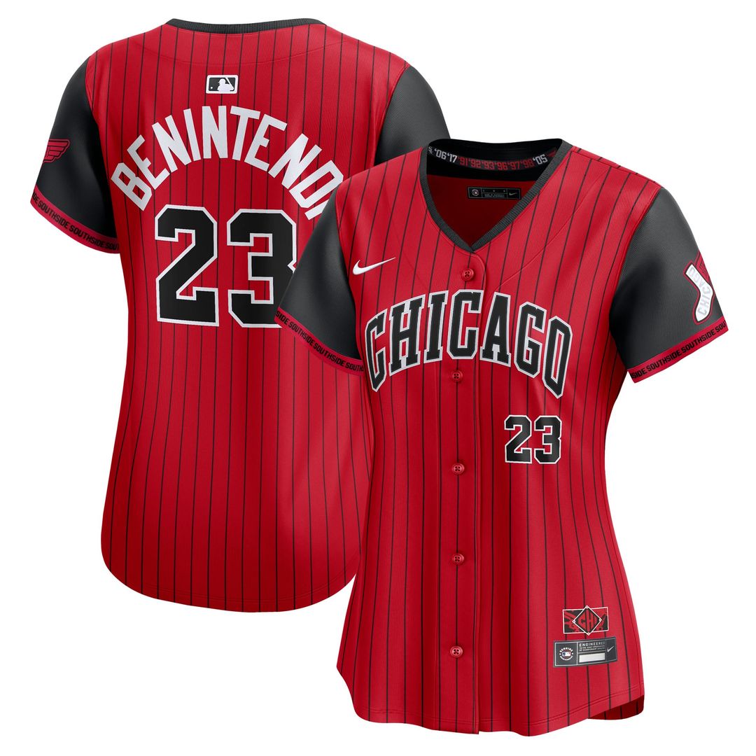 Andrew Benintendi Chicago White Sox Nike Women's 2025 City Connect Limited Player Jersey - Red/ Black | MLB Fan Gear