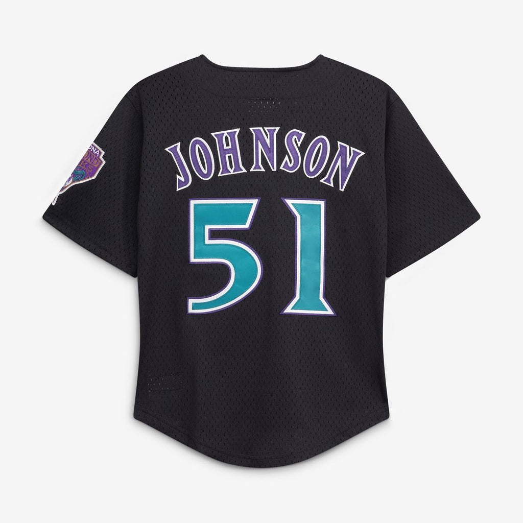 Randy Johnson Arizona Diamondbacks Mitchell & Ness Youth Cooperstown Collection Mesh Batting Practice Jersey - Black | MLB Fan Gear