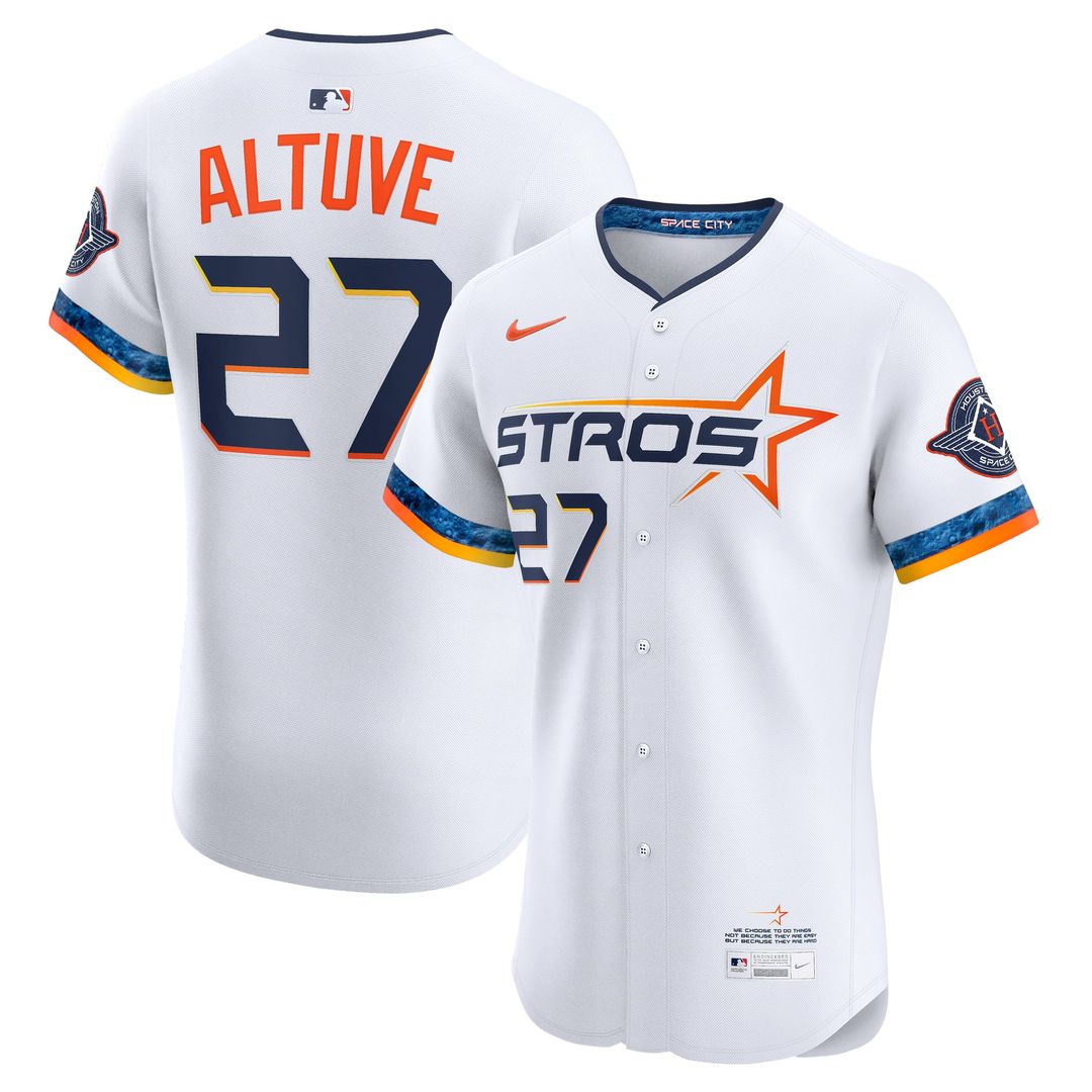 Jose Altuve Houston Astros Nike 2025 City Connect Elite Player Jersey - White | MLB Fan Gear
