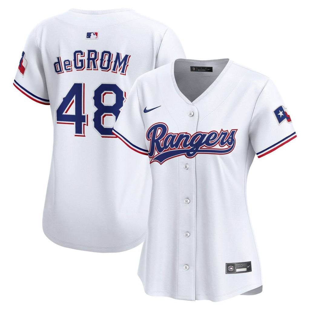 Jacob deGrom Texas Rangers Nike Women's Home Limited Player Jersey - White | MLB Fan Gear