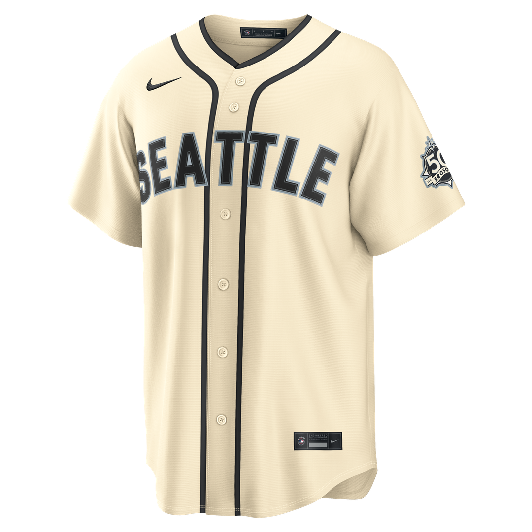 Cal Raleigh Seattle Mariners Nike Alternate Stadium Jersey - Cream | MLB Fan Gear