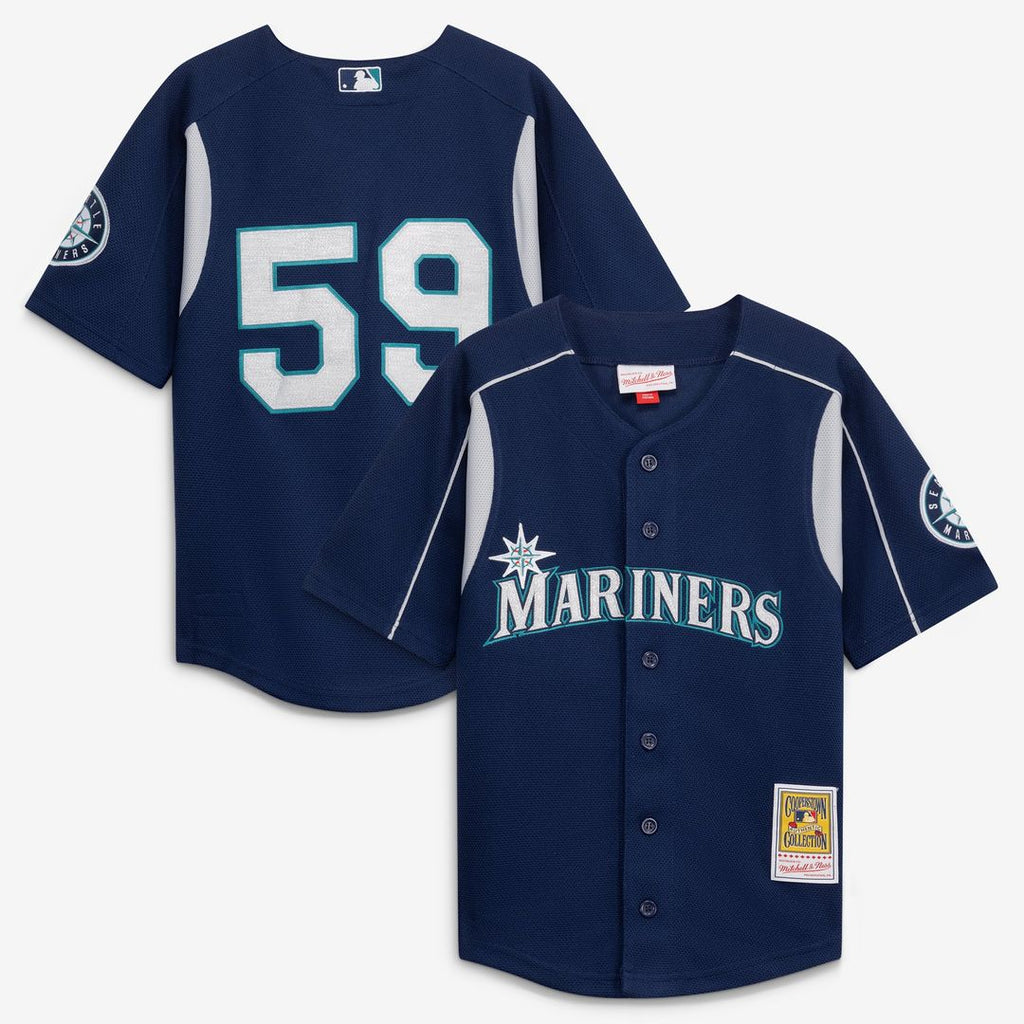 Felix Hernandez Seattle Mariners Mitchell & Ness Toddler Throwback Mesh Batting Practice Jersey - Navy | MLB Fan Gear