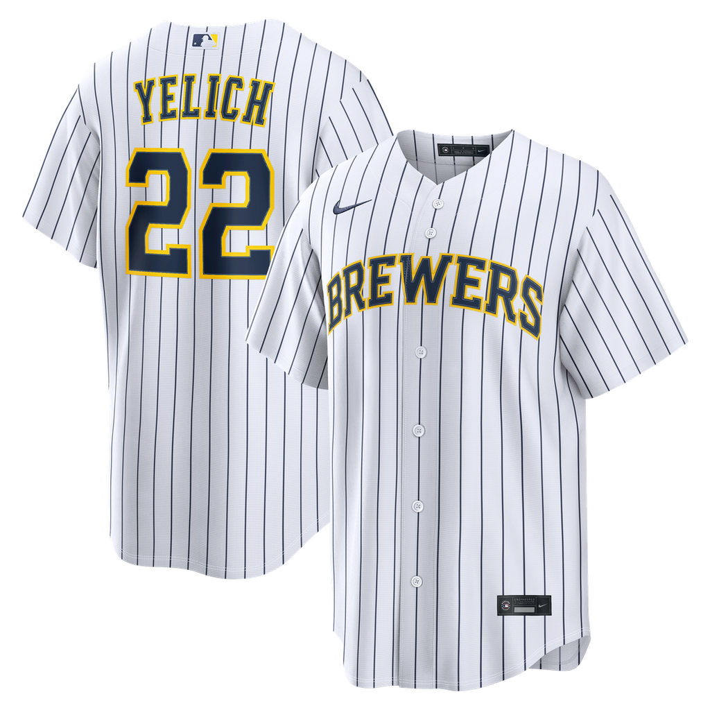 Christian Yelich Milwaukee Brewers Nike Alternate Replica Jersey - White | MLB Fan Gear