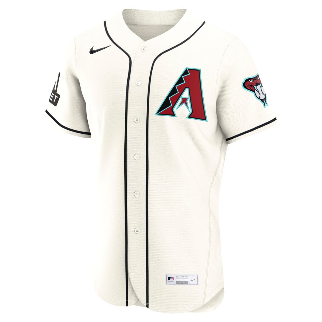 Arizona Diamondbacks Nike Home Sponsor Patch Authentic Jersey - Cream | MLB Fan Gear
