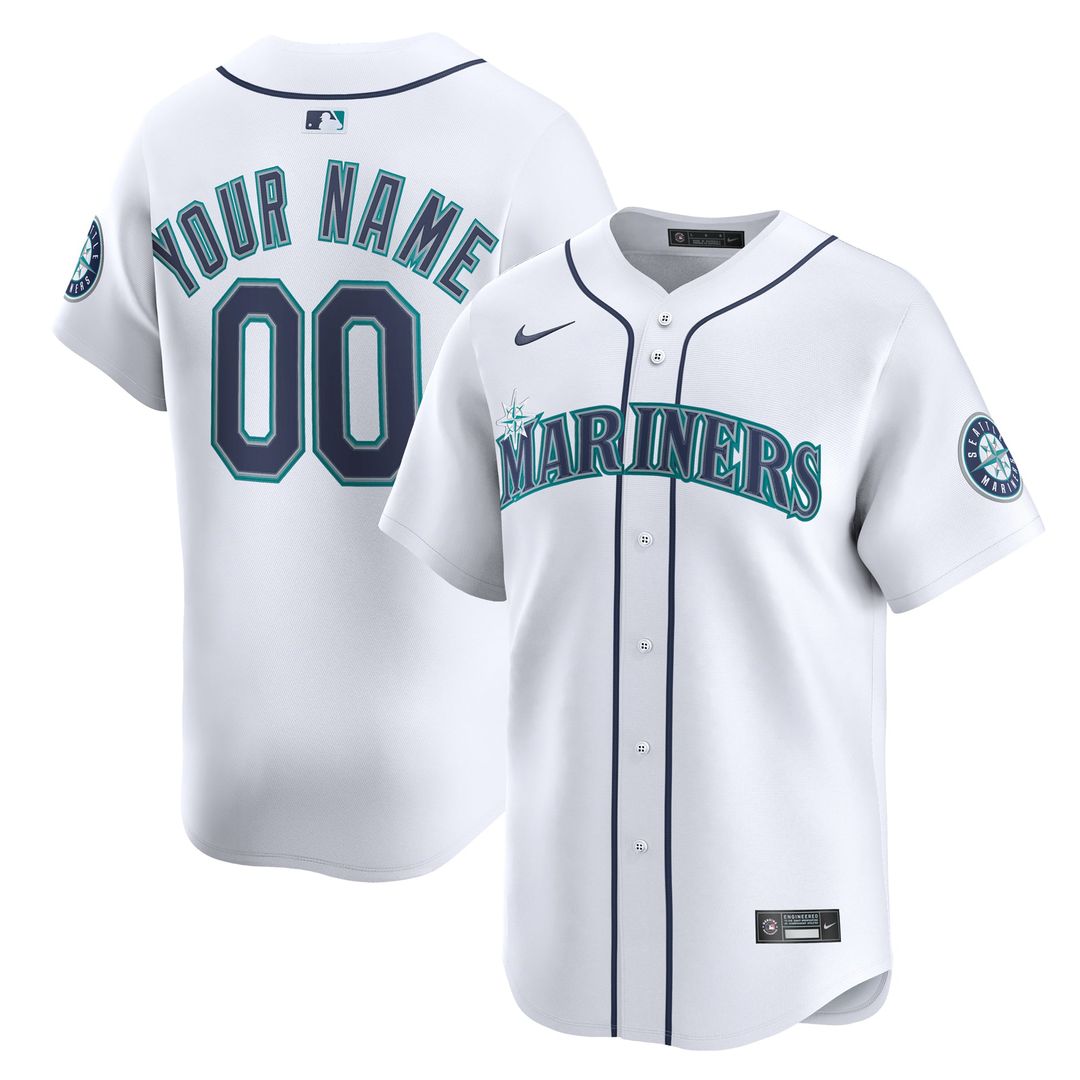 Seattle Mariners Nike Home Limited Custom Jersey - White | MLB Fan Gear