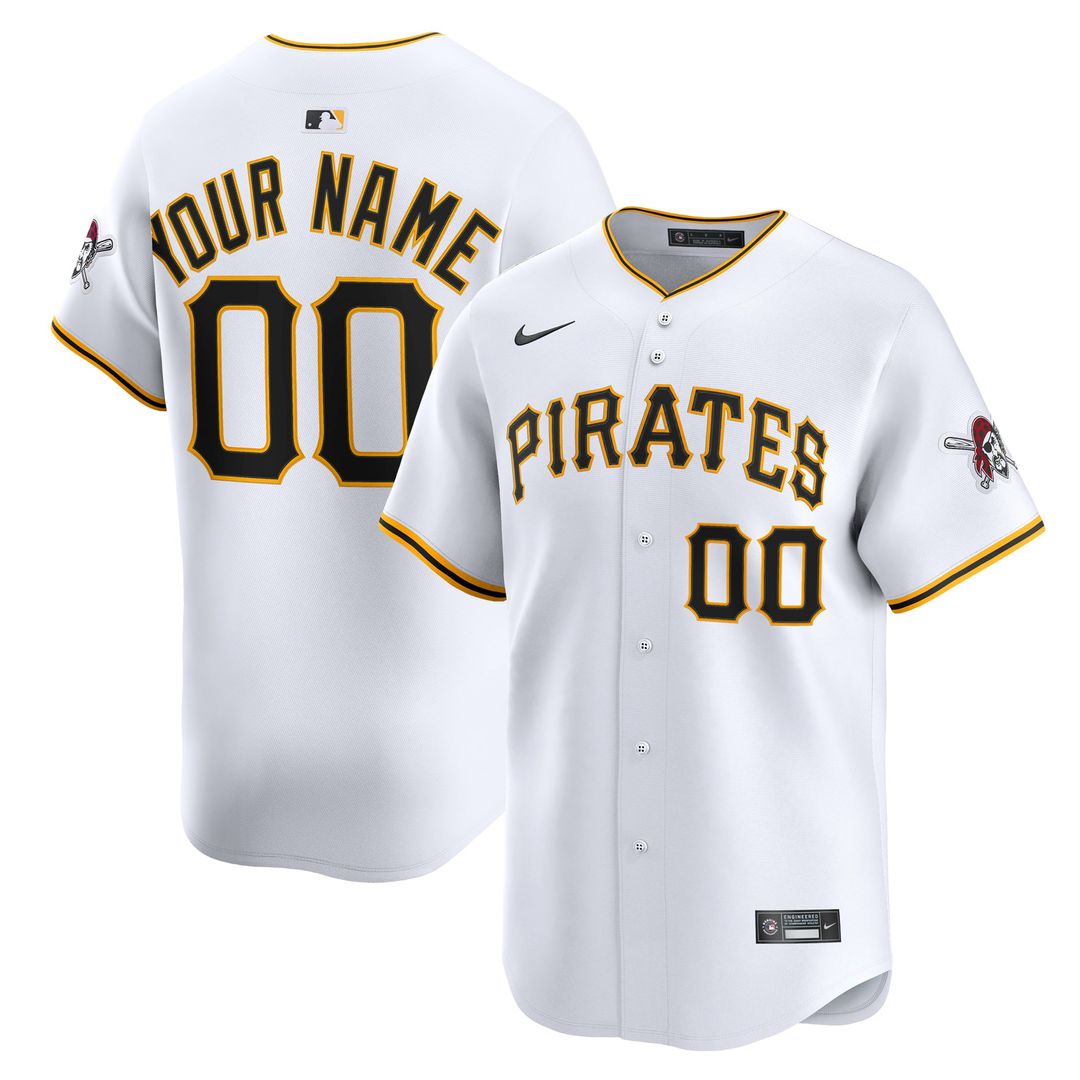Pittsburgh Pirates Nike Home Limited Custom Jersey - White | MLB Fan Gear